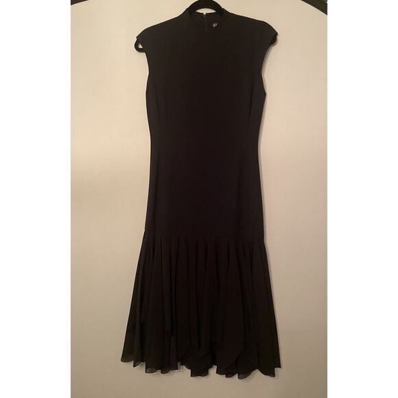 Ralph Lauren Collection Purple Label Midi Silk Black Cocktail Dress 4 Runway 09 - Picture 14 of 16